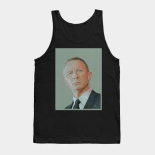 Daniel Craig Coloured encil Portrait Tank Top